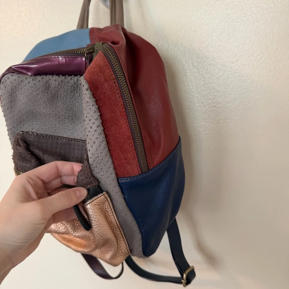 REFLEUR Patchwork Leather Colorful Mini Backpack